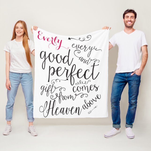 Personlig varje Bra gåva kommer från himlen Fleecefilt (På plats)