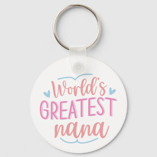 Personlig Världens Bästa Nana - Mormor Nyckelring