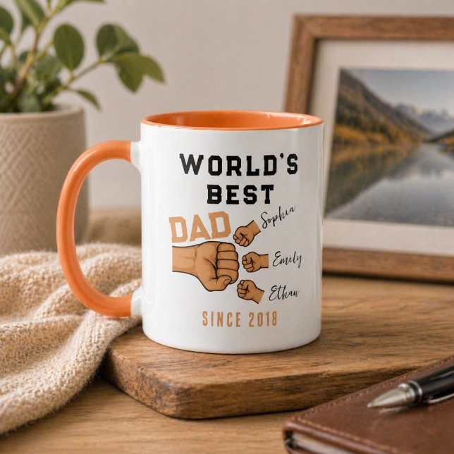 Personlig VÄRLDENS BÄSTA Pappa | Fars dag Mugg (Personalized WORLD'S BEST Dad | Father’s Day Mug)