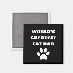 Personlig Världsmästare Cat Pappa Anpassningsbar T Magnet
