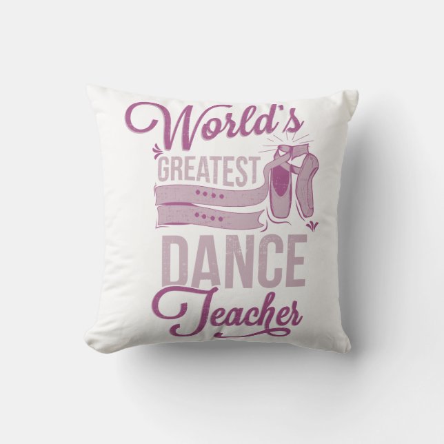 Personlig Världsmästare Dance Teacher Ballet Kudde (Framsida)