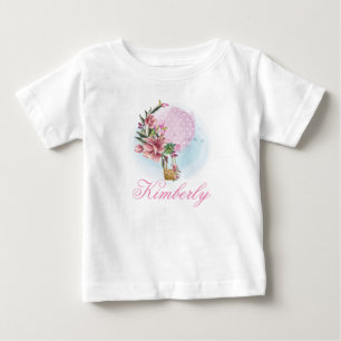 Personlig varmluftsballong födelsedag t shirt