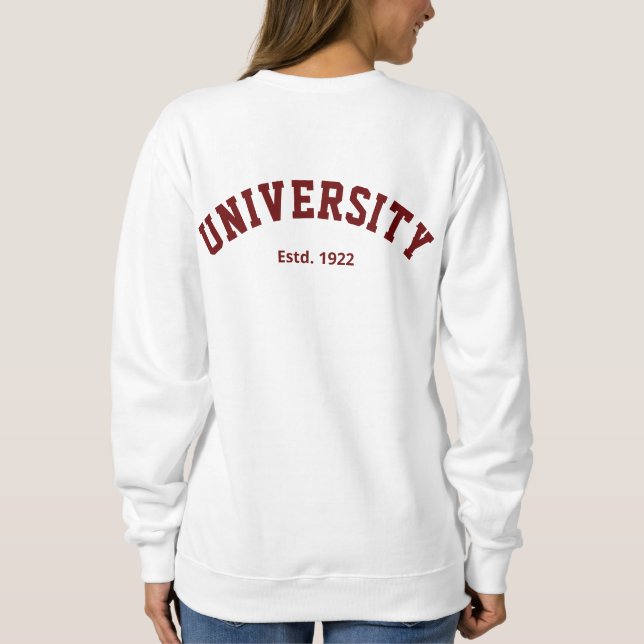 Personlig Varsity Shirt T Shirt (Baksida)