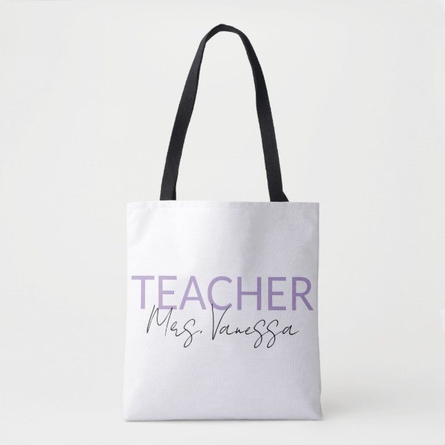 Personlig väska för lärarens namn, Retro Teach (Framsida)