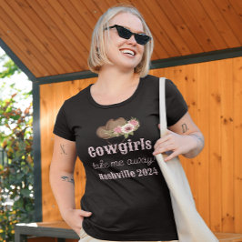 Personlig västerländsk cowgirl möhippa t shirt