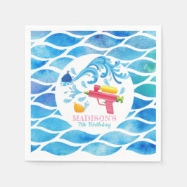 Personlig Vatten Gun Birthday Papper Plate Pappersservett