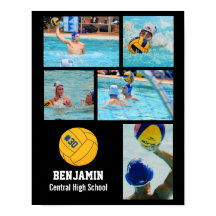 Personlig Vatten Polo Photo Collage Team Namn #