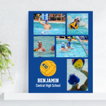 Personlig Vatten Polo Photo Collage Team Namn #