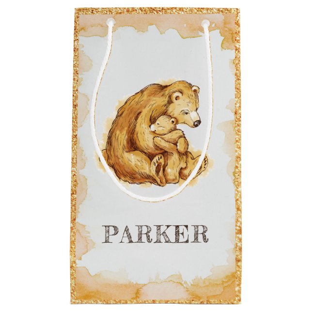 Personlig, vattenfärg Bear Grattis på födelsedagen (Framsidan)