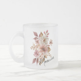 Personlig vattenfärg blommig mugg