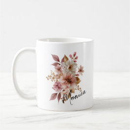 Personlig vattenfärg blommig mugg