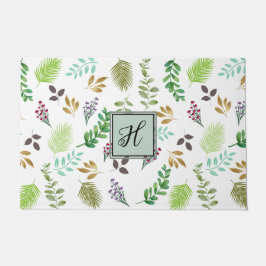Personlig Vattenfärg Botanisk dörrmatta