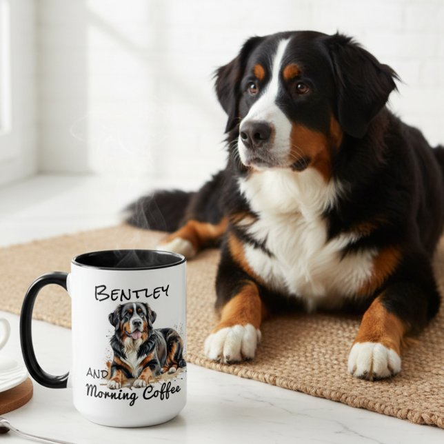  Personlig vattenfärg Brunns Bernese Mugg (Skapare uppladdad)