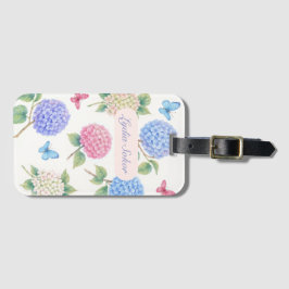 Personlig Vattenfärg Hydrangea-Blommigt Bagagebricka