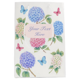 Personlig Vattenfärg Hydrangea Gift Bag
