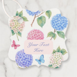 Personlig Vattenfärg Hydrangea Gift-Märkre Gåvor Etiketter