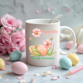 Personlig vattenfärg påskäggsmugg kaffemugg