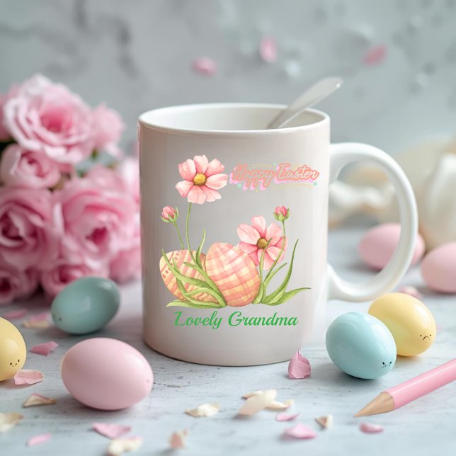 Personlig vattenfärg påskäggsmugg kaffemugg (Skapare uppladdad)