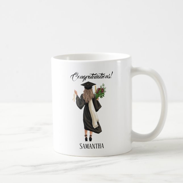 Personlig Vattenfärg Studenten (9) Kaffemugg (Höger)