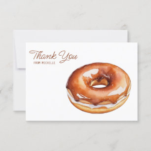 Personlig Vattenfärgade Donut - tackkort OSA Kort