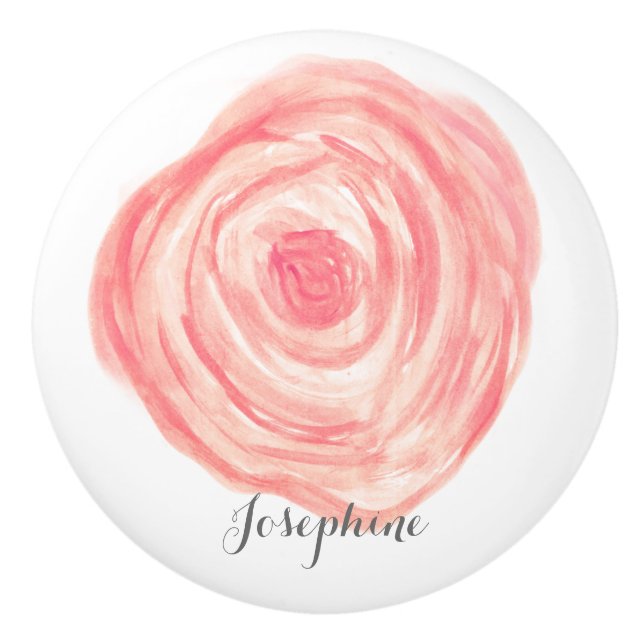 Personlig Vattenfärgkorall rosa Flower Knopp (Framsidan)