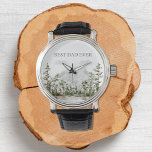 Personlig Vattenfärgsberg och skog Armbandsur<br><div class="desc">Öka stil med vår Personlig Watercolor Mountain och Forest Watch! Anpassa din tidsdel med en liten elegans och träkarm. Perfekt för naturentusiaster som anammar det extraordinära.</div>