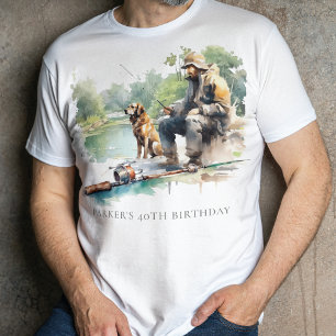 Personlig vattenfärgsfiskets Födelsedagsfest T Shirt
