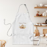 Personlig Vattenfärgsfyllnadsartiklar för matning Förkläde<br><div class="desc">Vi presenterar vår Personlig Watercolor Baking Supplies Cooking Vuxen Apron. Med en vattenfärgad illustration av eleganten Baking Supplies and köksredskap i elegantens böjning av cottagecore stil och skriptteckensnitt,  ger du ge en fylkesidesidaccent till ditt köksskåp. Anpassa texten och gör den till din!</div>