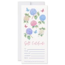 Personlig VattenfärgsHydrangea Gift-certifikat