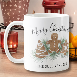 Personlig Vattensfärgade julkakor Kaffemugg
