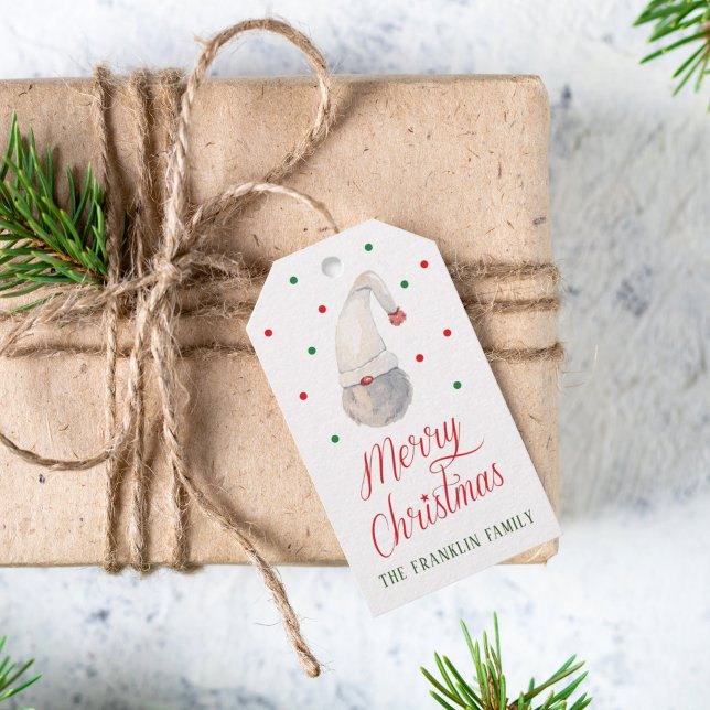 Personlig Vattenskärg Julgrav Presentetikett (Skapare uppladdad)