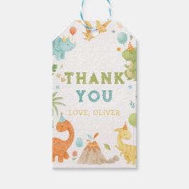 Personlig vattenskriven dinosauriepresentetikett presentetikett