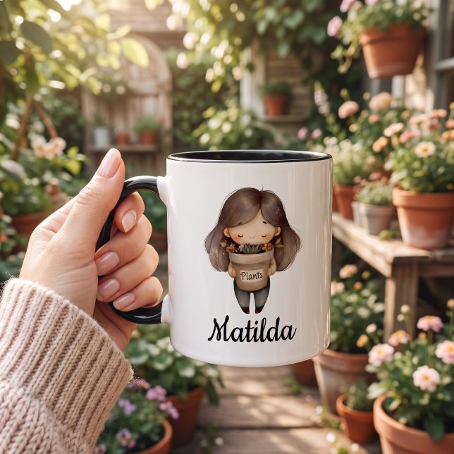 Personlig växtälskare design  Två-Tonad mugg (Skapare uppladdad)