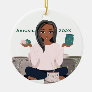 Personlig Vaxvärmare Kvinna Keramik Ornament