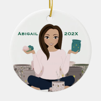 Personlig Vaxvärmare Kvinna Keramisk Ornament