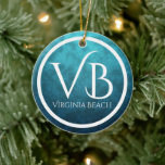 Personlig VB Virginia Beach Julgran Julgransprydnad Keramik<br><div class="desc">Personlig VB Virginia Beach Julgran Ceramic Ornament - Det kan vara personlig med namn,  år eller vilken text du vill lägga till. ^</div>