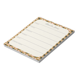 Personlig veckoplanering   Elegant geometrisk Anteckningsblock