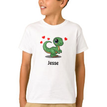 Personlig Velociraptor Dinosaur Barn T-Shirt
