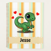 Personlig Velociraptor Dinosaurie Planbok