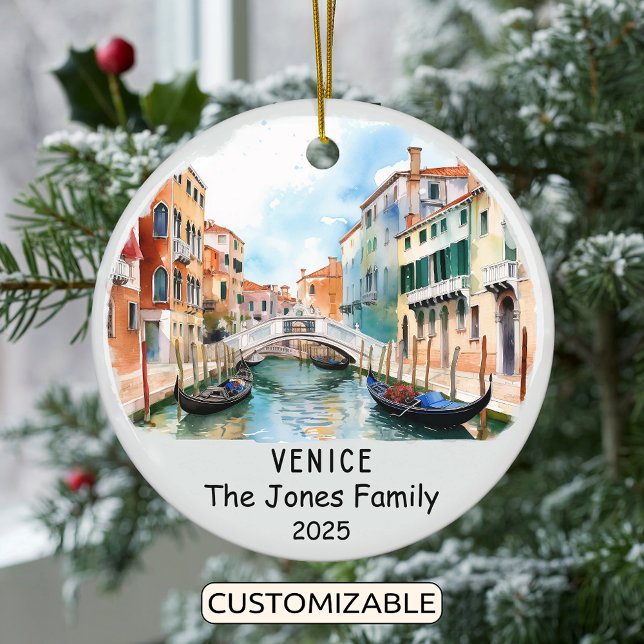 Personlig Venedig Ornament, Italien Julgransprydnad Keramik (Skapare uppladdad)