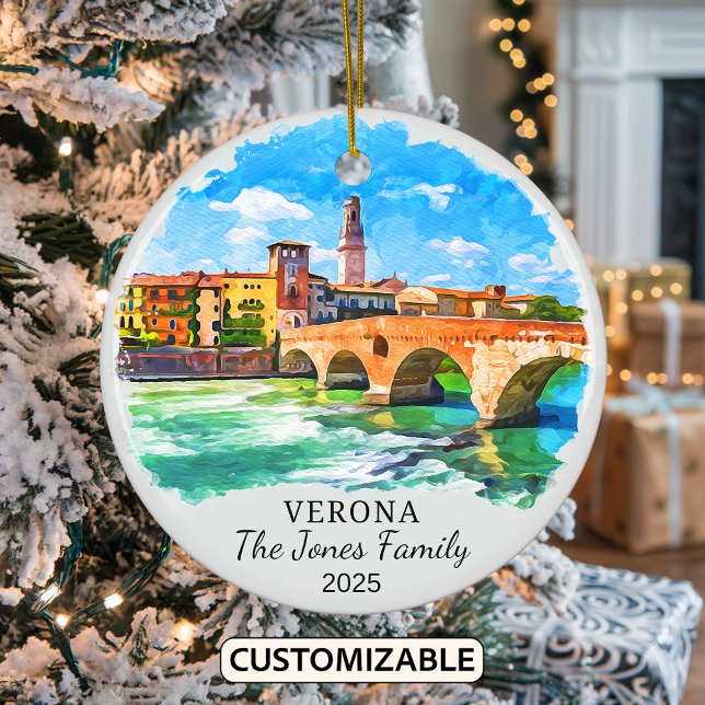 Personlig Verona Ornament, Italien Julgransprydnad Keramik (Skapare uppladdad)