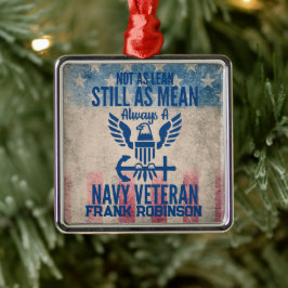Personlig Veteran Distress USA flagga Julgransprydnad Metall