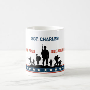 Personlig Veterans Day Mugg - militärt namn