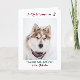 Personlig Veterinär Djuromsorg Pet Photo Helgkort