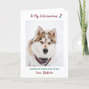 Personlig Veterinär Djuromsorg Pet Photo Helgkort