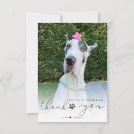 Personlig Veterinär Djuromsorg Pet Photo Tack Kort