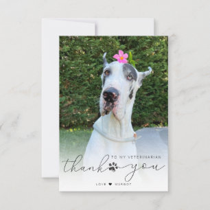 Personlig Veterinär Djuromsorg Pet Photo Tack Kort