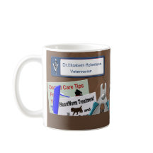 Personlig Veterinärdesign i brunt kaffe Mugg