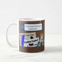Personlig Veterinärdesign i brunt kaffe Mugg