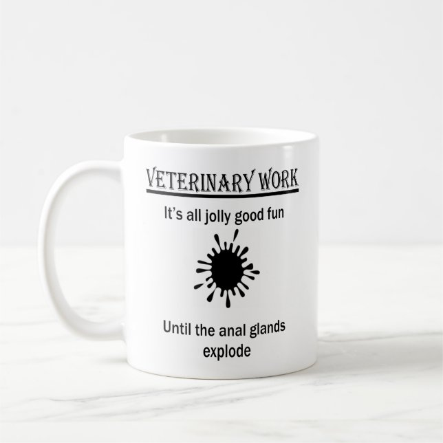 Personlig Veterinary Funy Vets Gift Kaffemugg (Vänster)